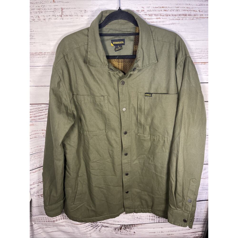 Stanley Canvas Heavy Duty Work Jacket Blanket Interior Size Large